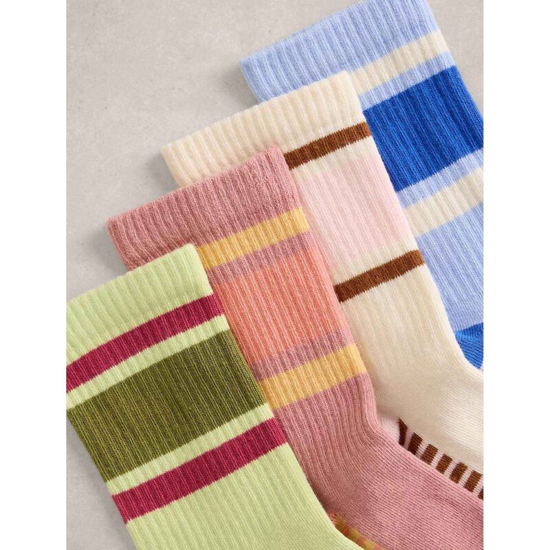 White Stuff Sporty Ankle Socks 4-Pack image number 2